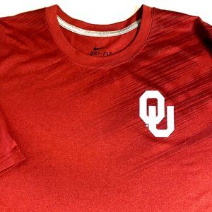 NIKE DRIFIT OKLAHOMA SOONERS SS T-SHIRT XL EUC B9-21